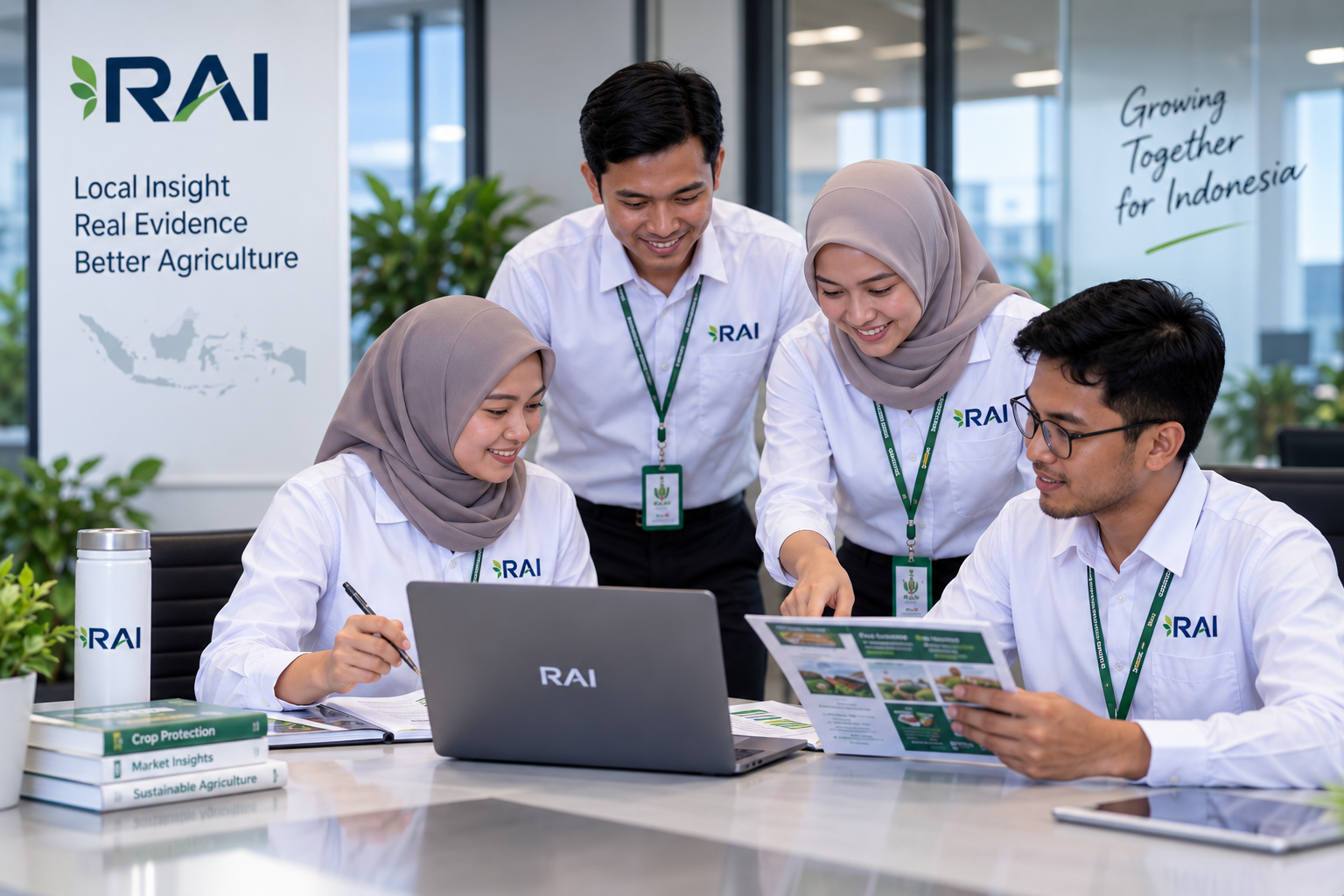 RAI professional Indonesia crop protection team in white uniforms