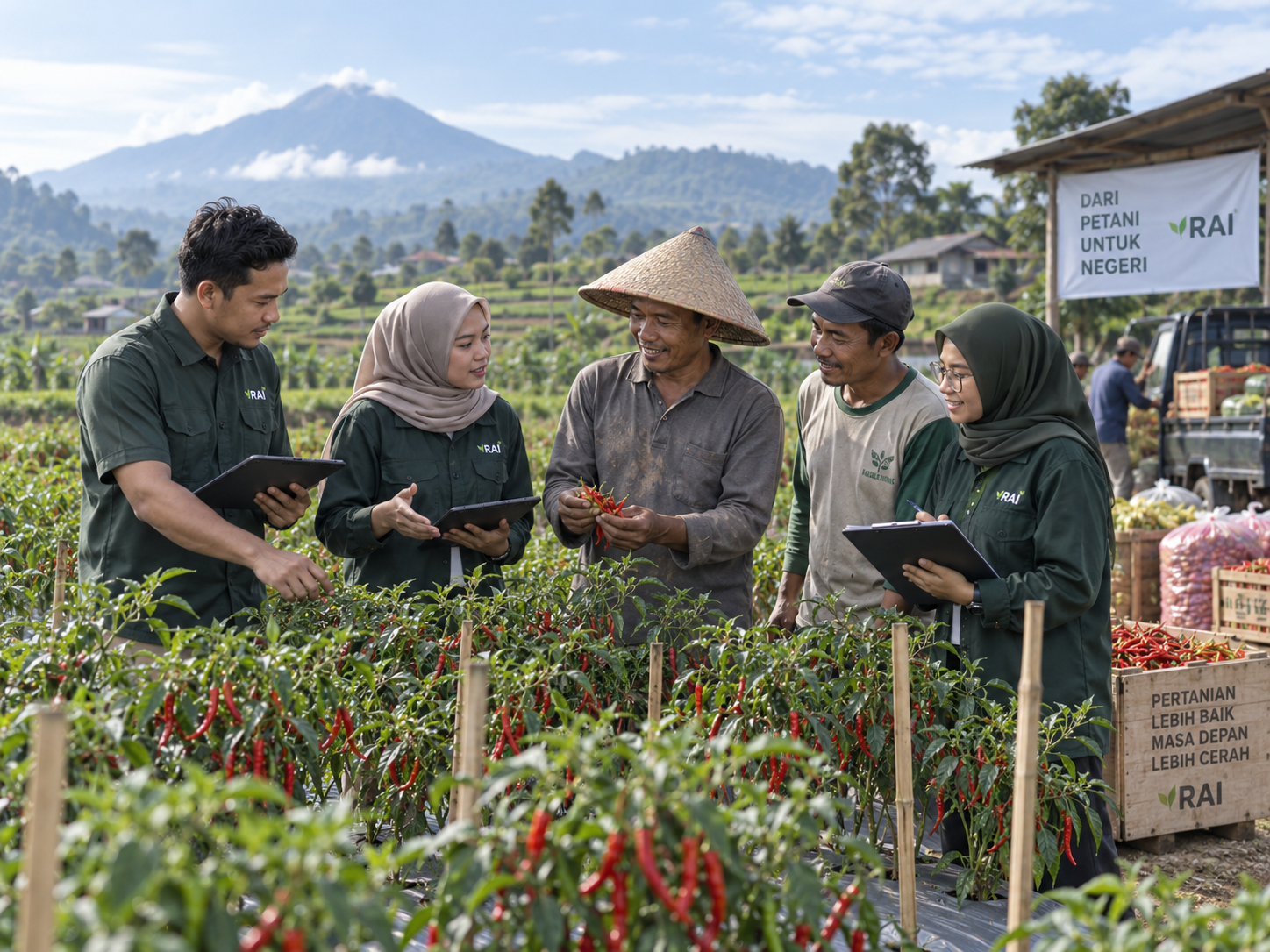 RAI crop protection team working in Indonesian horticulture